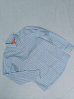 Men's Sky Blue & White Vertical Stripe Casual Shirt - Image 5