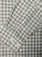 Men's White & Green Check Shirt - Image 3