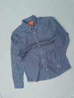 Men's Blue Cotton Check Shirt - Image 5
