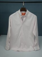Baby Pink Oxford Cotton Striped Shirt - Image 2
