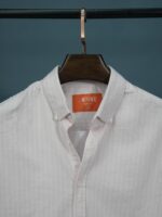 Baby Pink Oxford Cotton Striped Shirt